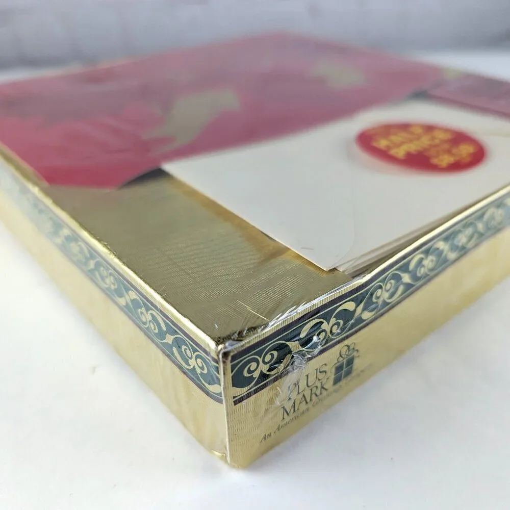 Vintage American Greetings Foil Christmas Cards Set